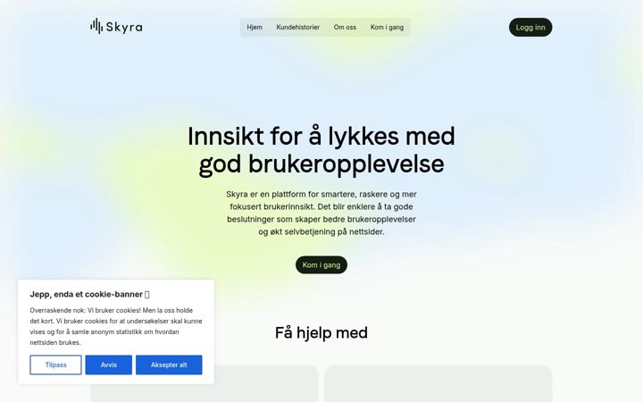 Screenshot of skyra.no