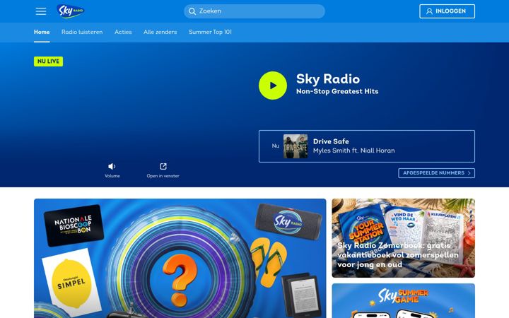 Screenshot of skyradio.nl