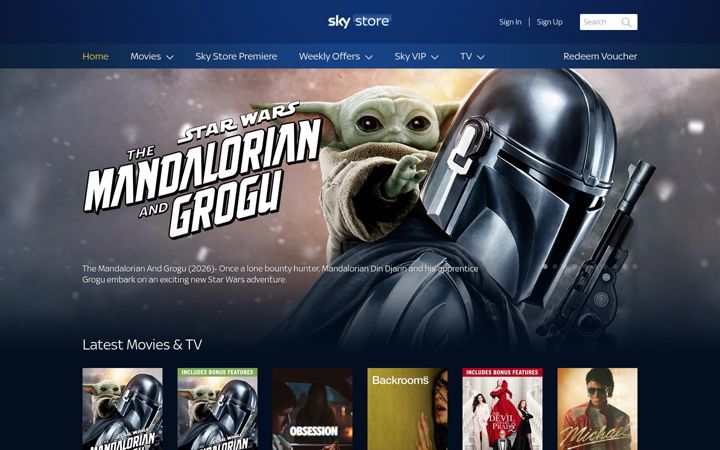Captura de pantalla de skystore.com
