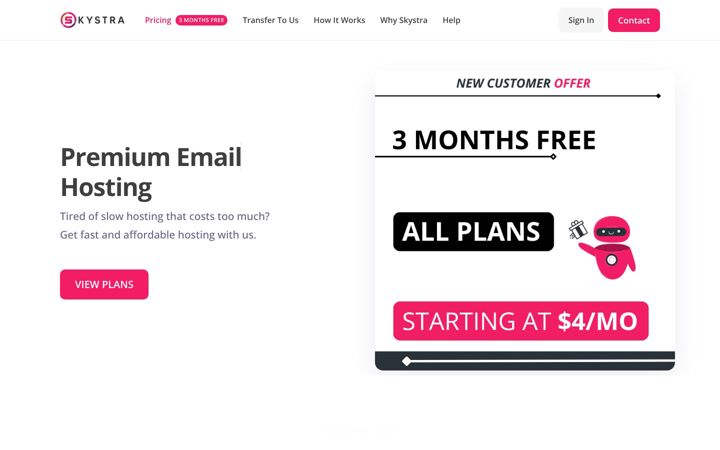 Screenshot of skystra.com