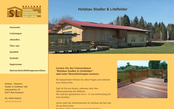 Skjermbilde av sl-holzbau.de