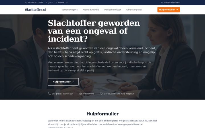 Screenshot of slachtoffer.nl