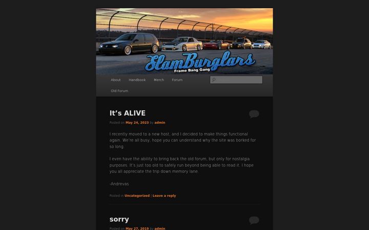 Screenshot of slamburglars.com