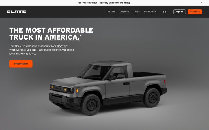 Screenshot of slate.auto
