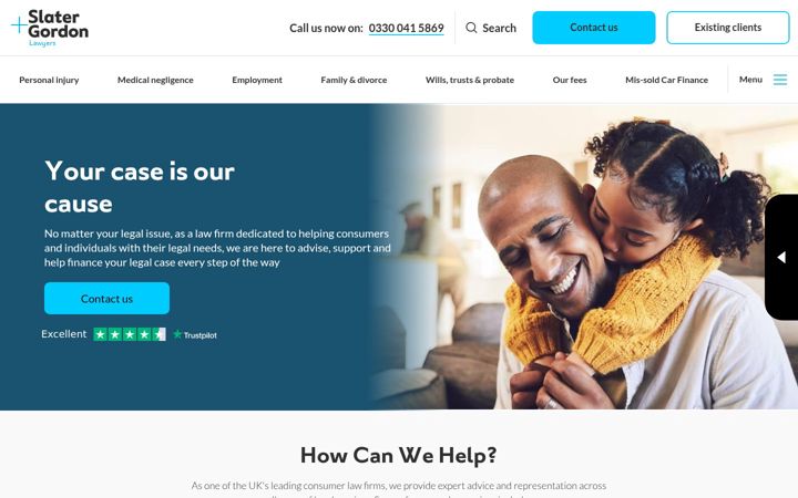 Screenshot of slatergordon.co.uk