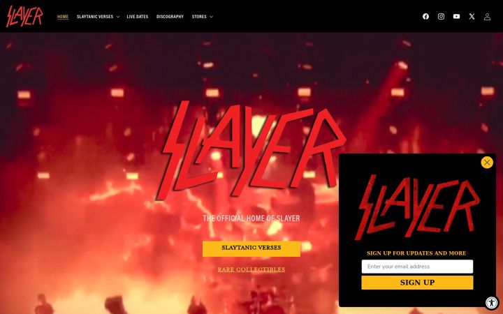 Screenshot of slayer.net