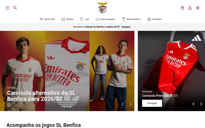 Screenshot van slbenfica.pt