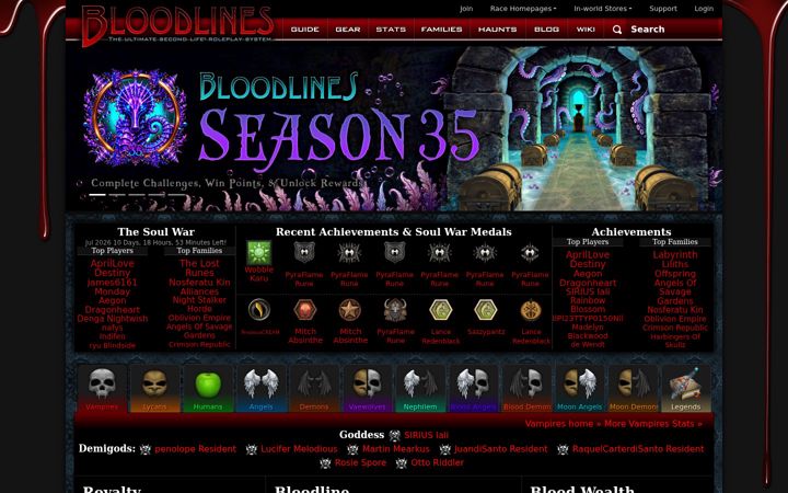 Capture d'écran de slbloodlines.com