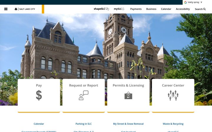 Screenshot of slc.gov