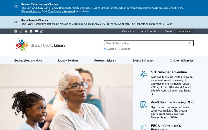 Screenshot of slcl.org