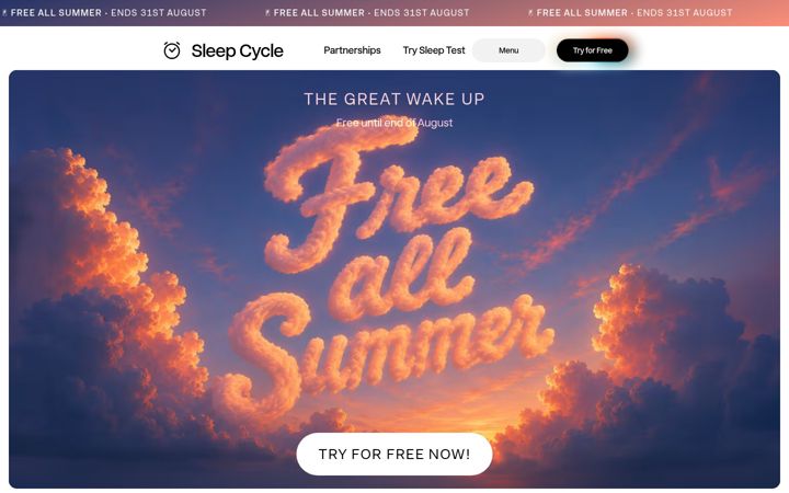 Captură de ecran a sleepcycle.com