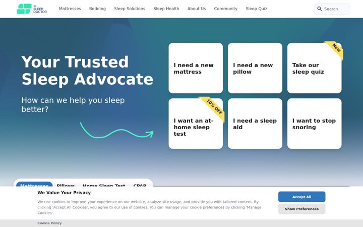Screenshot di sleepfoundation.org