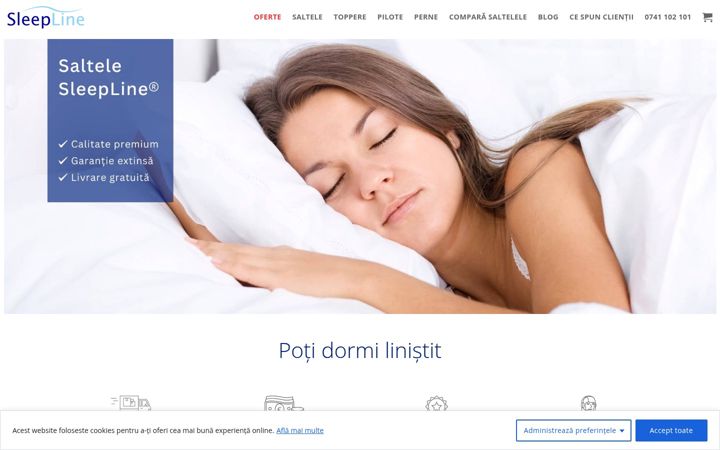 Kuvakaappaus sivustosta sleepline.ro