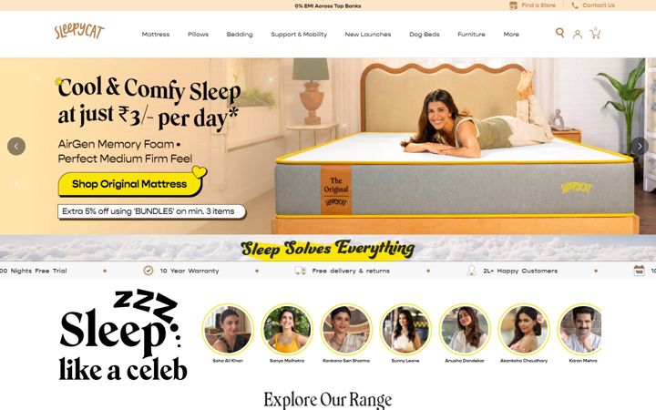 Screenshot of sleepycat.in