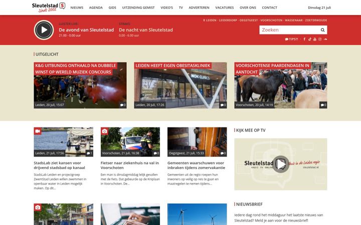Screenshot of sleutelstad.nl