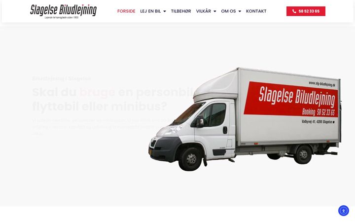 Screenshot stránky slg-biludlejning.dk