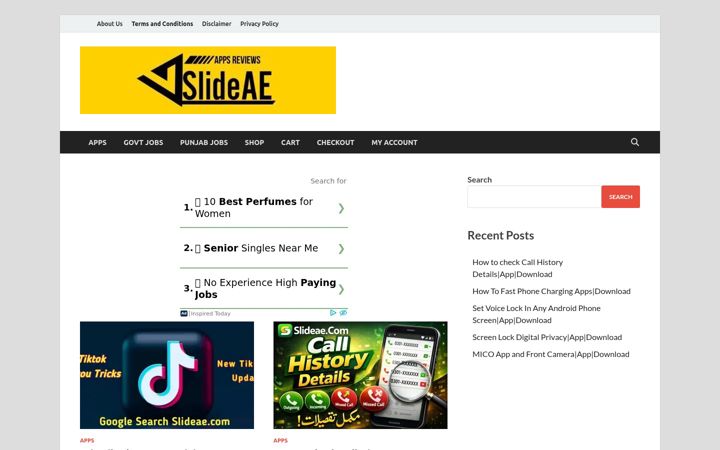 Screenshot of slideae.com