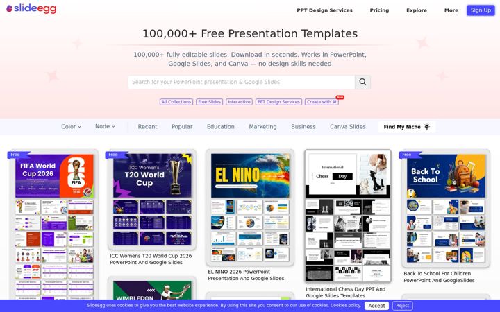 Screenshot of slideegg.com