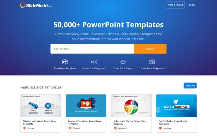 Screenshot of slidemodel.com
