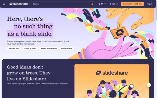Screenshot of slideshare.net