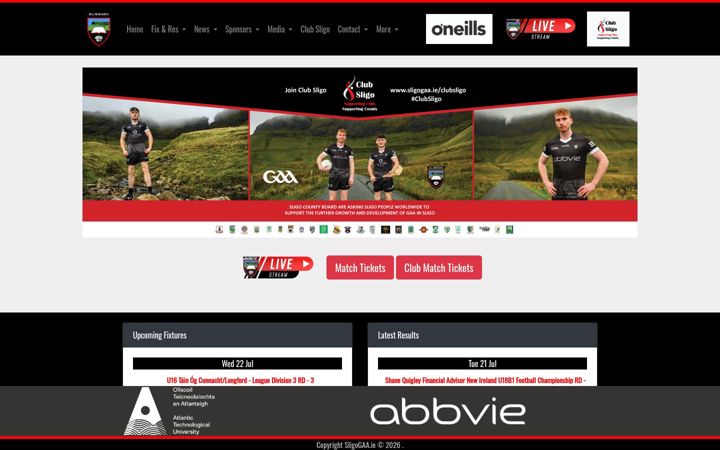 Screenshot of sligogaa.ie