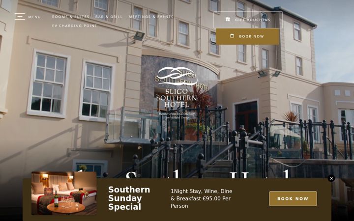 Screenshot ta' sligosouthernhotel.ie