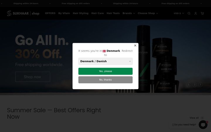 Képernyőkép: slikhaarshop.com