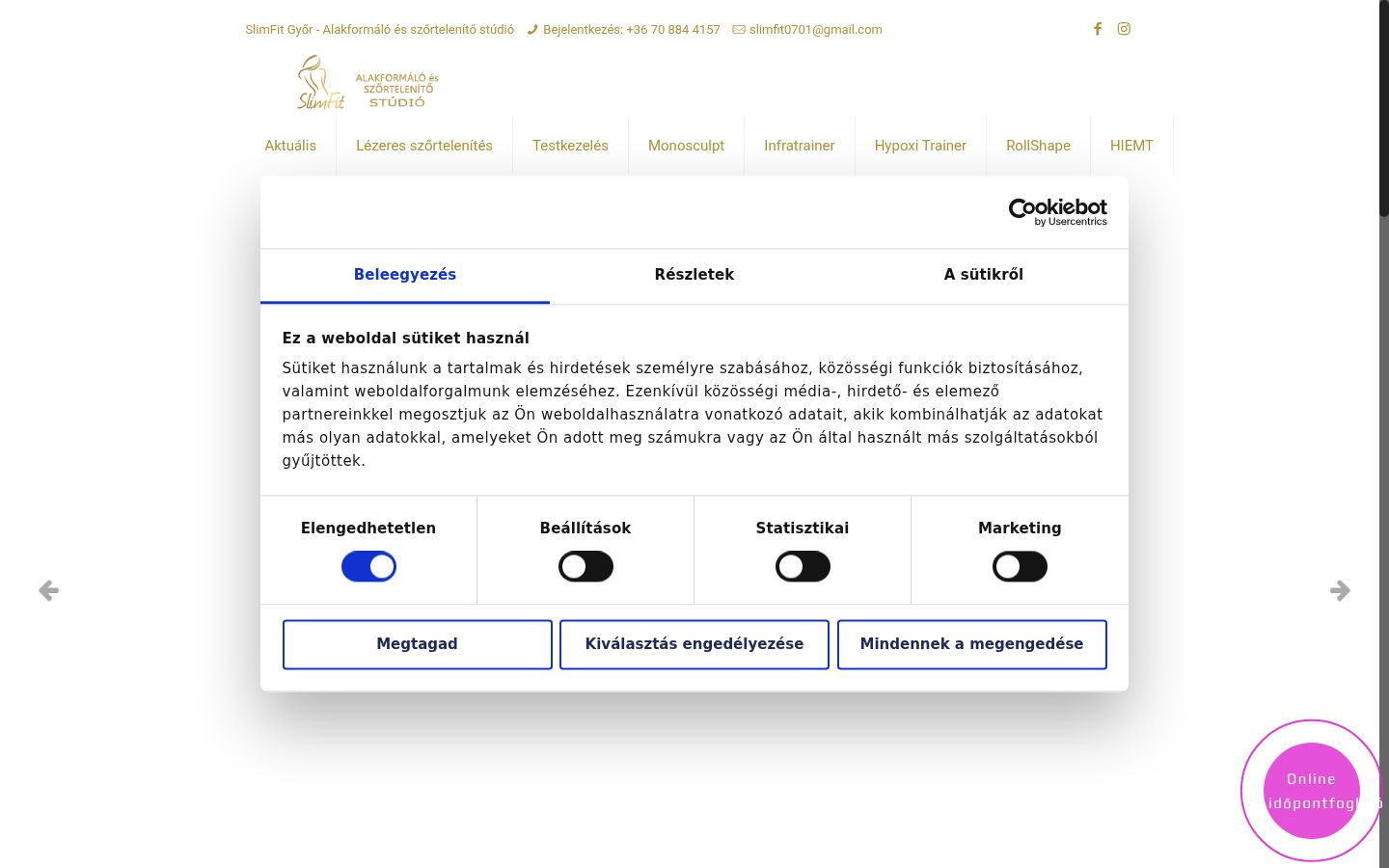 Captură de ecran a bannerului de consimțământ afișat înainte de orice interacțiune