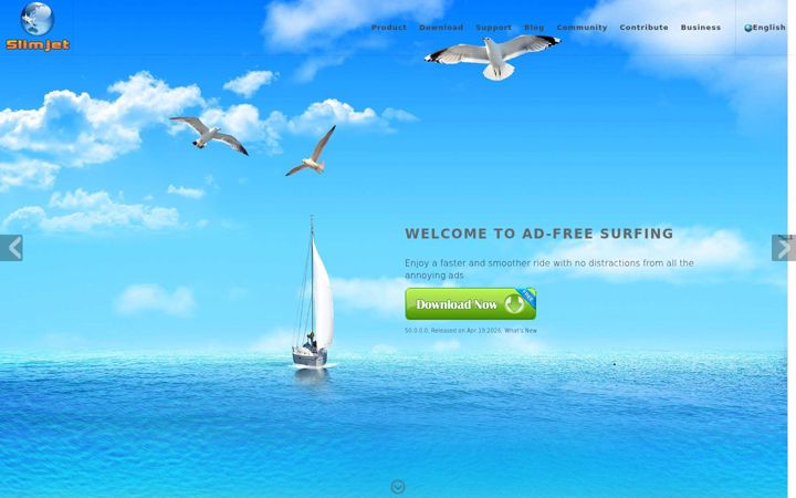 Screenshot of slimjet.com