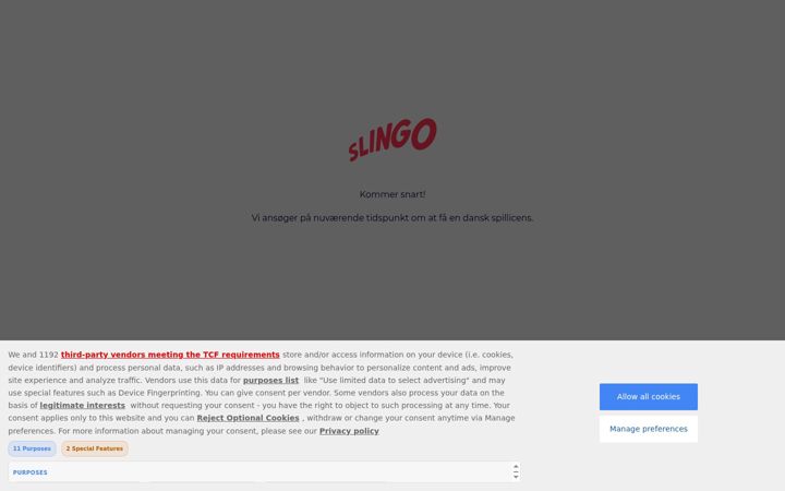 Screenshot of slingo.com
