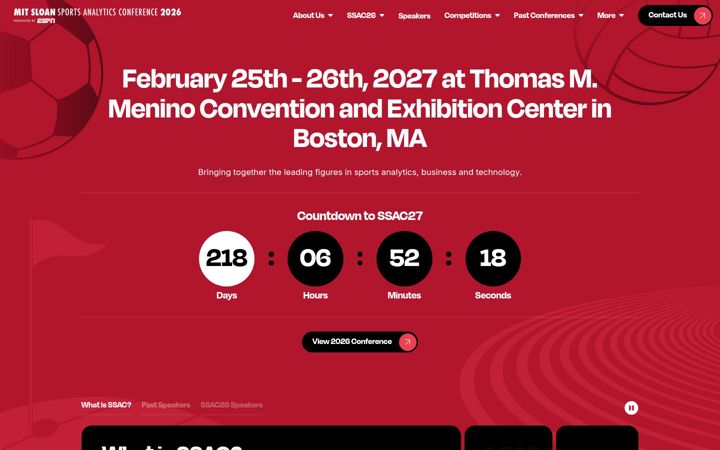 Screenshot of sloansportsconference.com