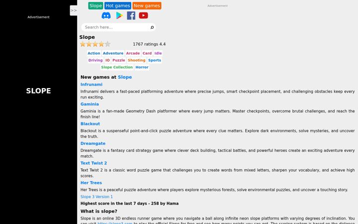 Screenshot of slope3.com