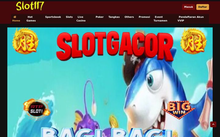 Capture d'écran de slot117.net