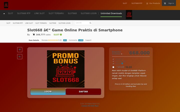 Skærmbillede af slot668.net