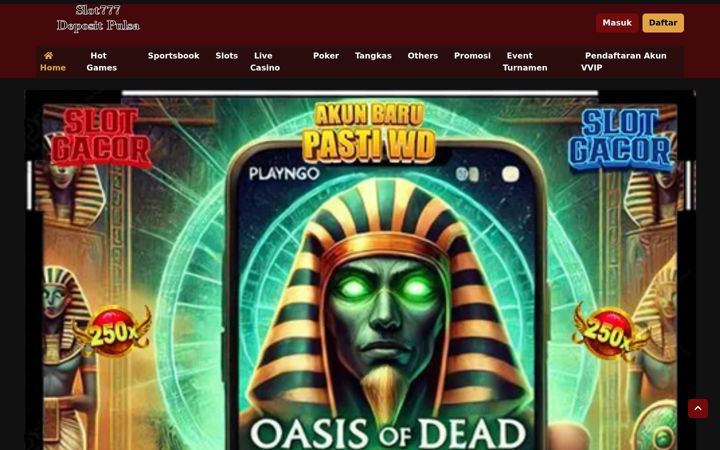 Screenshot von slot777depositpulsa.com