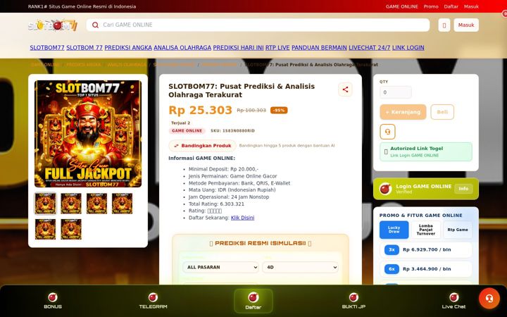 Screenshot of slotbom77resmi.com