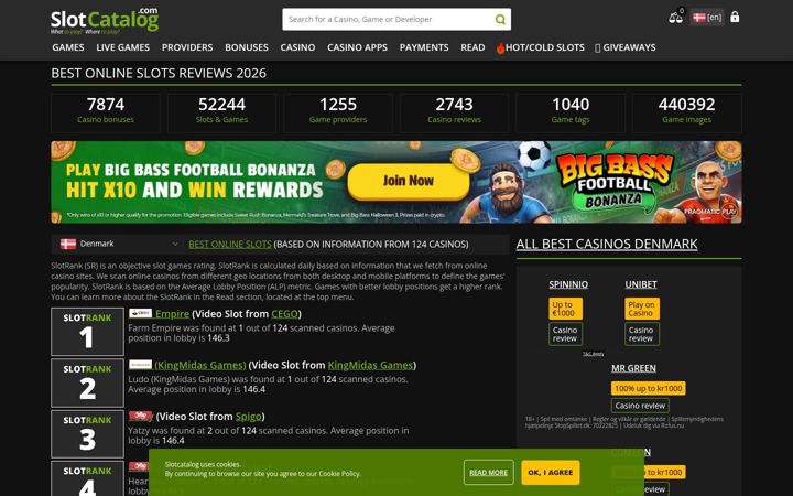 Screenshot του slotcatalog.com