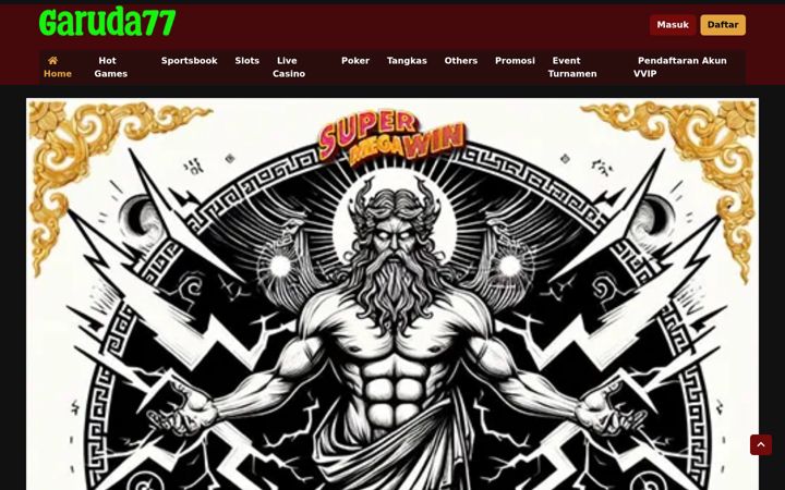 Screenshot of slotgaruda77.com