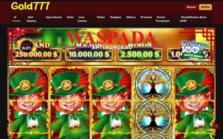 Screenshot van slotgold777.com