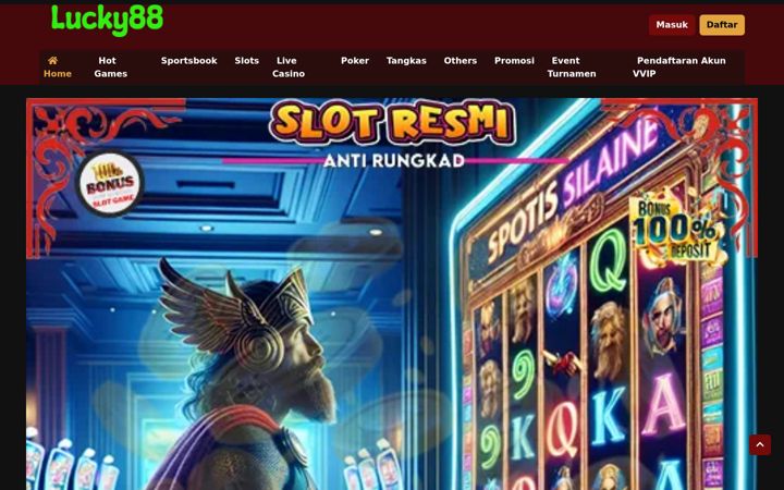 Screenshot of slotlucky88.net