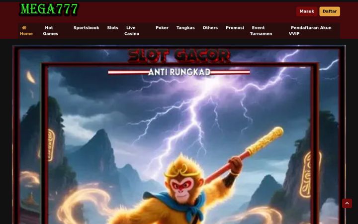 Screenshot of slotmega777.com