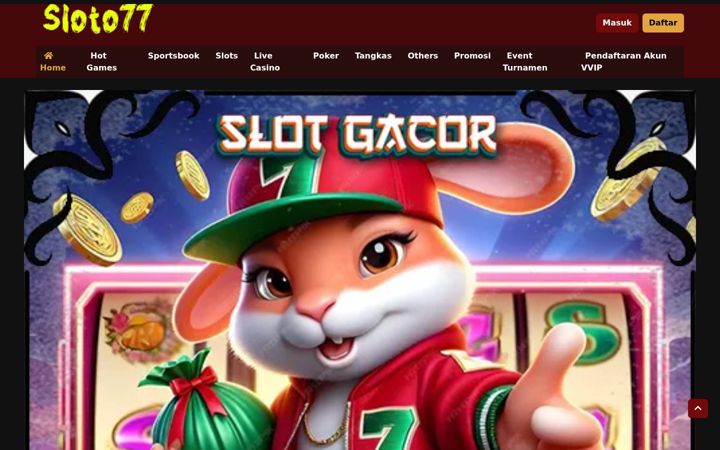 Екранна снимка на sloto77.com