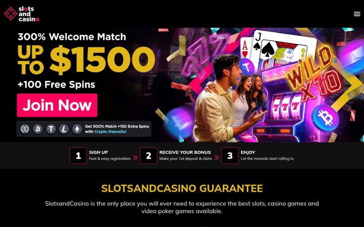 Screenshot of slotsandcasino.ag