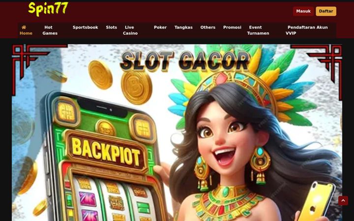 Kuvakaappaus sivustosta slotspin77.net