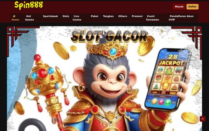 Screenshot of slotspin888.com