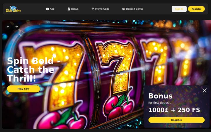 Screenshot of slotsshine.casino