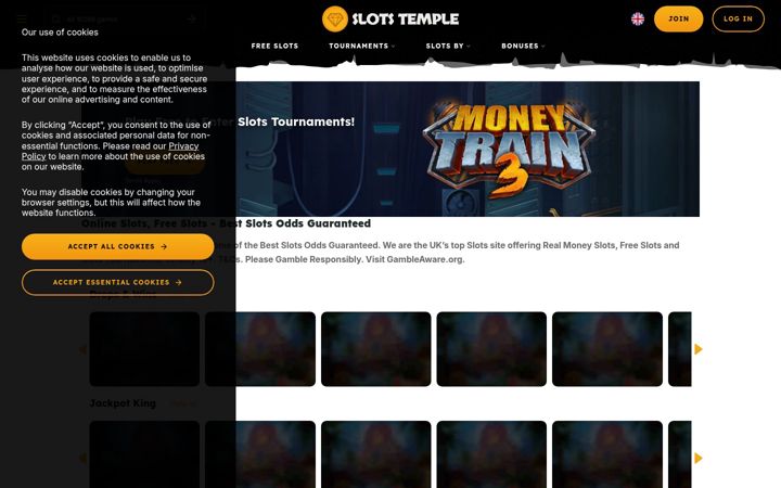 Ekrano kopija slotstemple.com