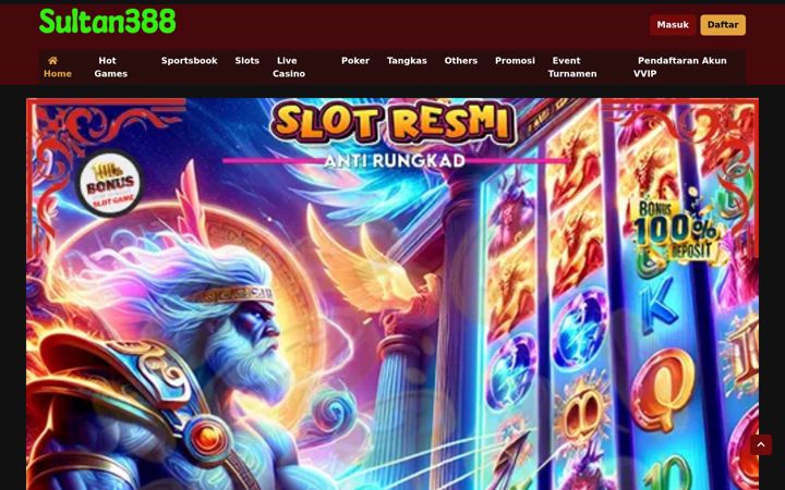 Captură de ecran a slotsultan388.com