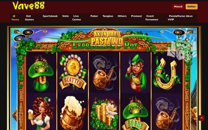 Screenshot of slotvave.com