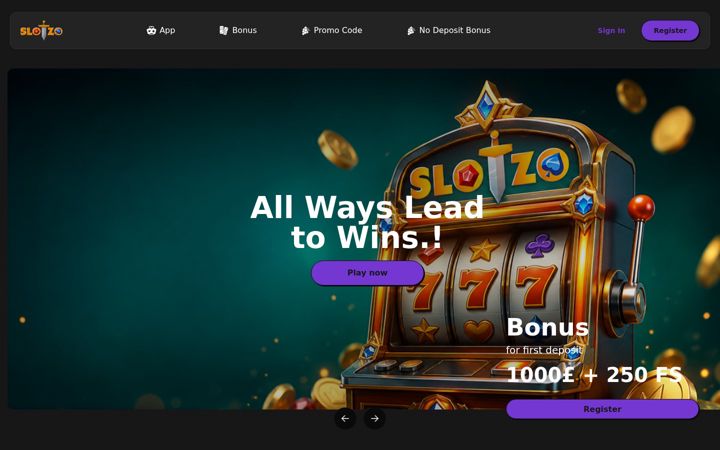 Screenshot of slotzocasino.com